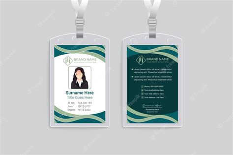 Premium Vector | Abstract medical id card design