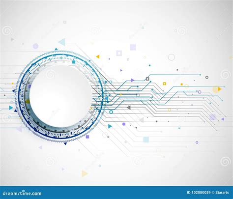 Technology Concept Design with Circuit Board Structure Pattern V Stock ...