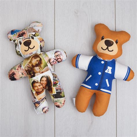 Personalized Teddy Bear with Picture. Custom Teddy Bear.