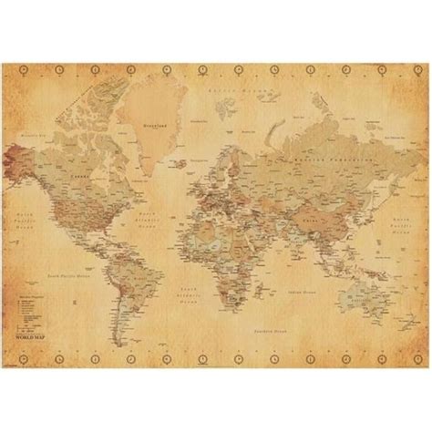 Carte Du Monde Vintage | Carte