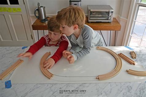 Wooden Train Tracks Puzzle - Days With Grey