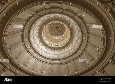 MARCH 3, 2018, TEXAS STATE CAPITOL, AUSTIN TEXAS - Looking up inside ...