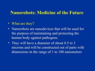 nanorobots and its applications in medicine | PPT