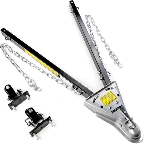 Biltek Adjustable Universal Tow Bar with 2X Safety Chains for 2" Trailer Ball Hitch, Tow Bars ...