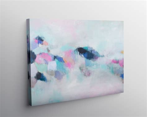 Pink Abstract Wall Art Large Abstract Painting Modern - Etsy