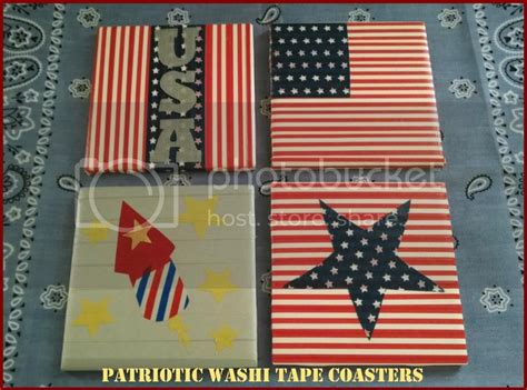 SWEET YARNS: Patriotic Washi Tape Coasters