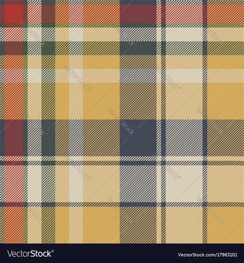 Yellow plaid check fabric texture seamless pattern