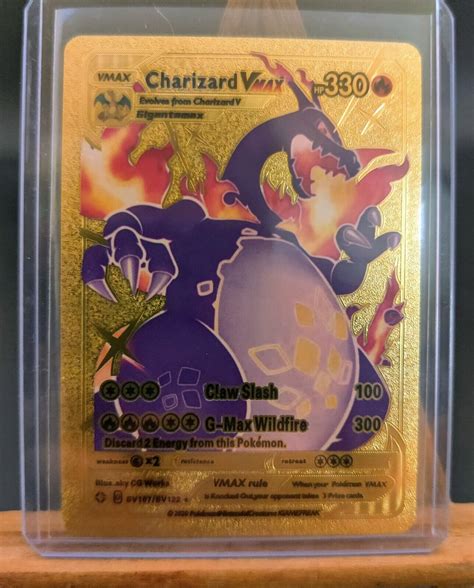 2021 Shining Fates Charizard VMAX SV107/SV122 Shiny Vault FanArt Gold Foil Card Values - MAVIN