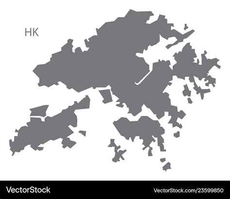 Transparent Hong Kong Map Outline