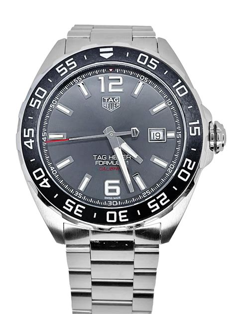 Tag Heuer - Formula 1 Calibre 5 Automatic WAZ2011.BA0842 Grey Dial 43mm ...