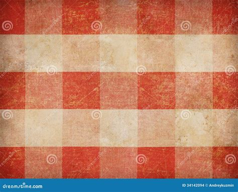 Vintage Gingham Tablecloth Background Stock Photo - Image of cloth, linen: 34142094