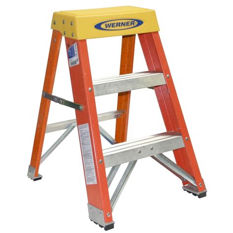 Werner 2-ft Fiberglass 300-lb Type IA Step Ladder at Lowes.com