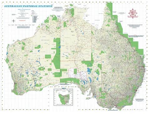 Wall Map of Australian Pastoral Stations – Maps – Atlases Queensland ...