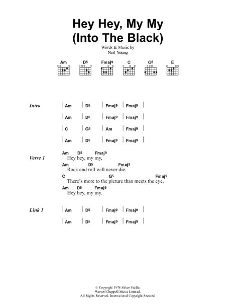 Hey Hey, My My (Into The Black) by Oasis - Guitar Chords/Lyrics - Guitar Instructor