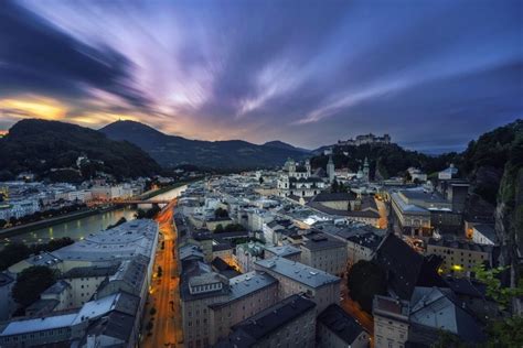 cityscape, Austria, city, long exposure, sky, Salzburg, HD Wallpaper | Rare Gallery