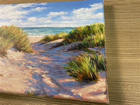 Acrylic Painting Beach Sand Dunes original Painting - Etsy UK