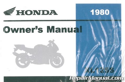 1980 Honda XL125S Motorcycle Owners Manual