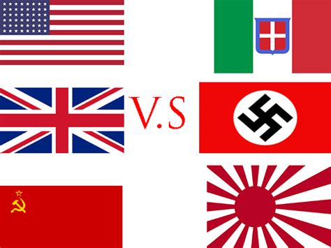 Download Allied Powers Vs Axis Powers In Ww2 - Ww2 Allies And Axis Flags PNG Image with No ...