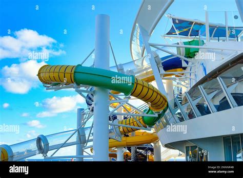 Water Slide on Cruise Ship Stock Photo - Alamy