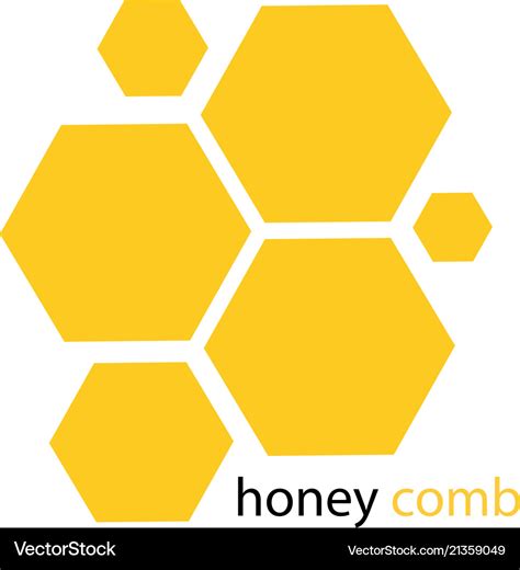 Yellow honeycomb pattern white background i Vector Image