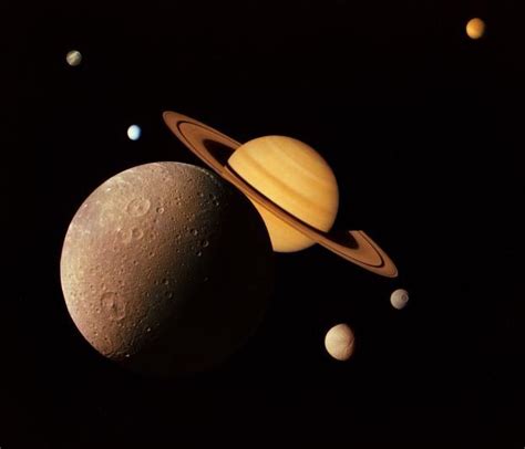 The moons of Saturn