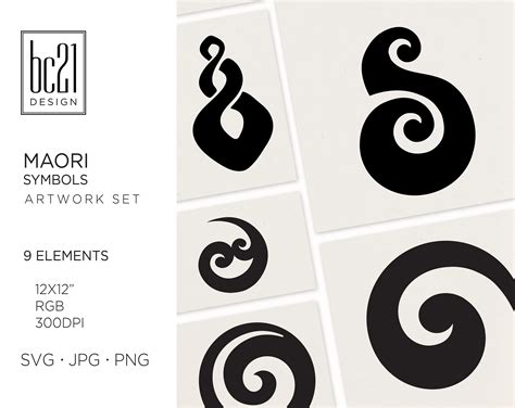 9 Maori Symbols Cliparts Digital Prints, Instant Downloads - Etsy New Zealand