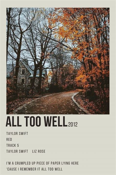 taylor swift all too well red minimalist poster polaroid | Taylor swift wallpaper, Taylor swift ...