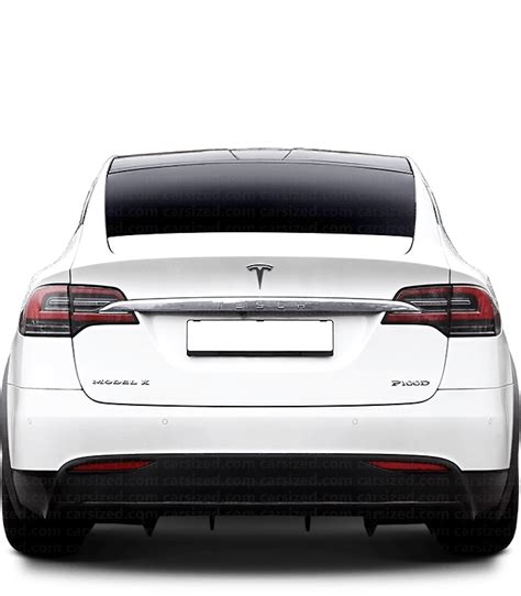 Tesla Model X 2015-2021 Dimensions Rear View