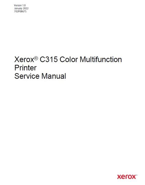 Xerox C315 Service Manual :: Xerox Multifunctions, Printers, Scanners Service Manuals Download ...