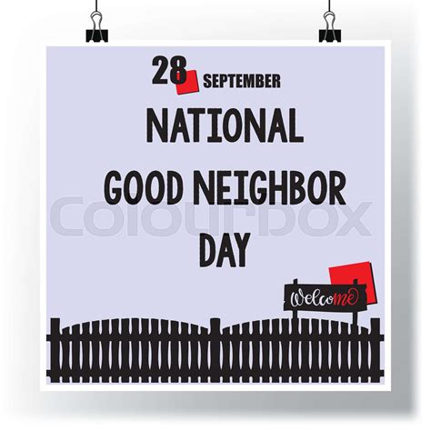 National Good Neighbor Day | Stock vector | Colourbox