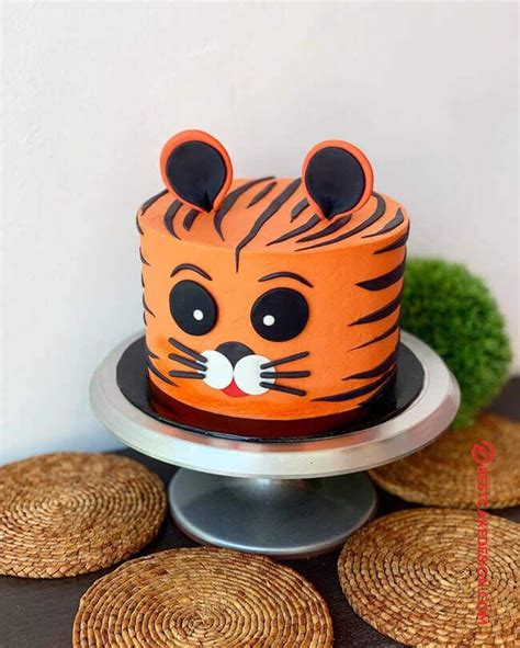 50 Tiger Cake Design (Cake Idea) - October 2019 | Tiger cake, Cake designs for kids, Tiger birthday