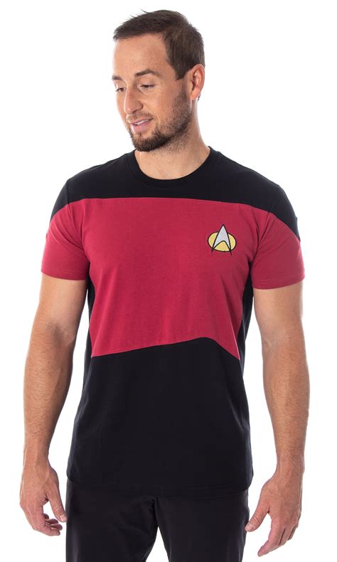 Star Trek Next Generation Men's Picard Uniform Costume Short Sleeve T ...