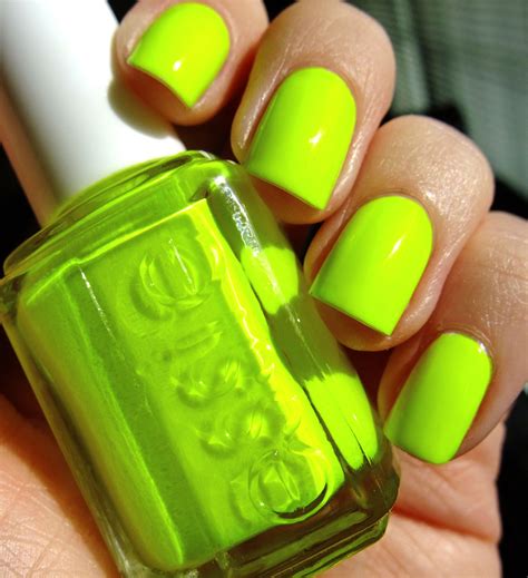 Essie nails Limelight | Neon nail polish, Neon nails, Green nails