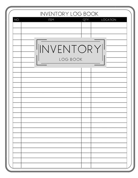 Inventory Log Book: Inventory Ledger; Large Print 106 Pages; Inventory ...