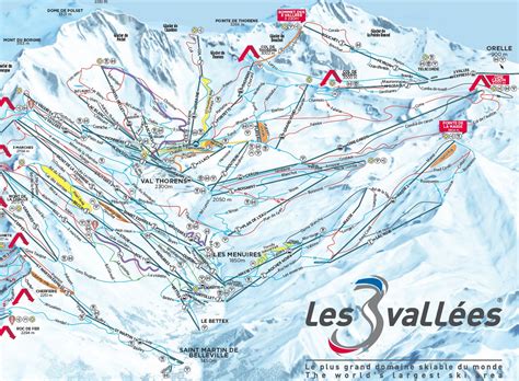 plan des pistes de La station de ski de Val Thorens