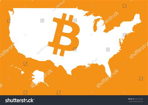 Usa Map Bitcoin Crypto Currency Symbol Stock Vector (Royalty Free ...