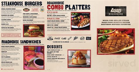 Roadhouse Printable Menu