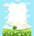 Spring flowers meadow landscape Royalty Free Vector Image