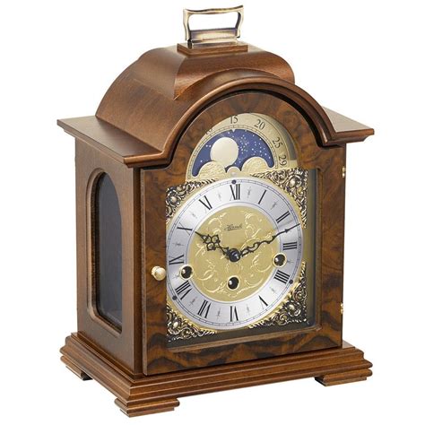 Classic Mantel Clocks - Hermle DEBDEN Mechanical Table Clock #22864030340, Walnut