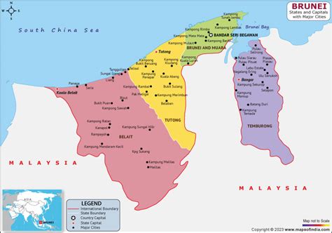 Brunei Map | HD Political Map of Brunei