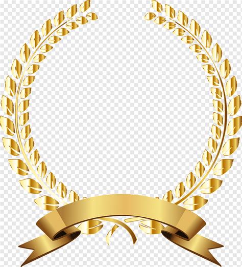 Golden, Laurel, Wreath, Conquest, Metallic, Shiny, Triumph, Victory, Win, Award, png | PNGWing