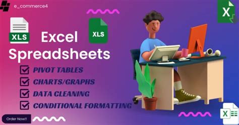 Create a custom excel spreadsheets with formulas and charts and pivot table by E_commerce4 | Fiverr