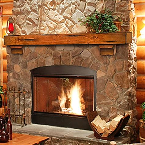 Shenandoah Rustic Oak Finish Fireplace Mantel Shelf - Bed Bath & Beyond