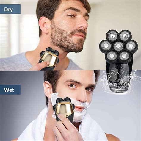 In Stock 7d Multi 5 In 1 Bald Men Head Shaver Electric Rechargeable Waterproof Rotary Beard Nose ...