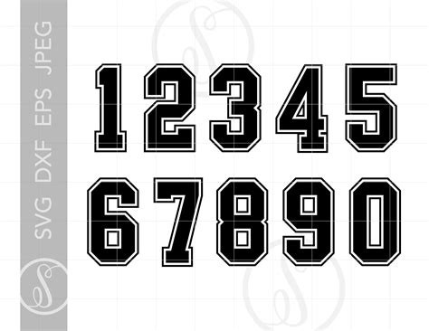 jersey number font cricut - Kellye Parra