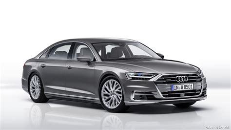 Audi A8 | 2018MY L (Color: Terra Grey) | Front Three-Quarter