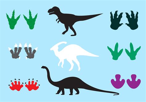 Dinosaur Footprints in Vector - Download Free Vector Art, Stock ...