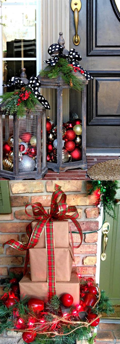 Gorgeous Outdoor Christmas Decorations: 32 Best Ideas & Tutorials - A Piece Of Rainbow