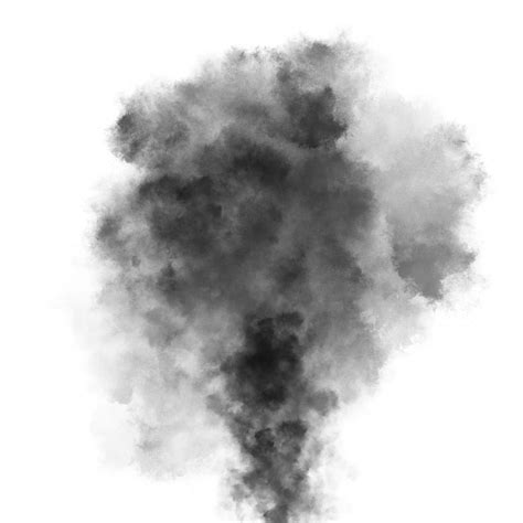 Rising up thick black smoke from a fire effect isolated on transparent background 20034930 PNG