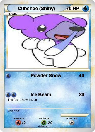 Pokémon Cubchoo Shiny - Powder Snow - My Pokemon Card